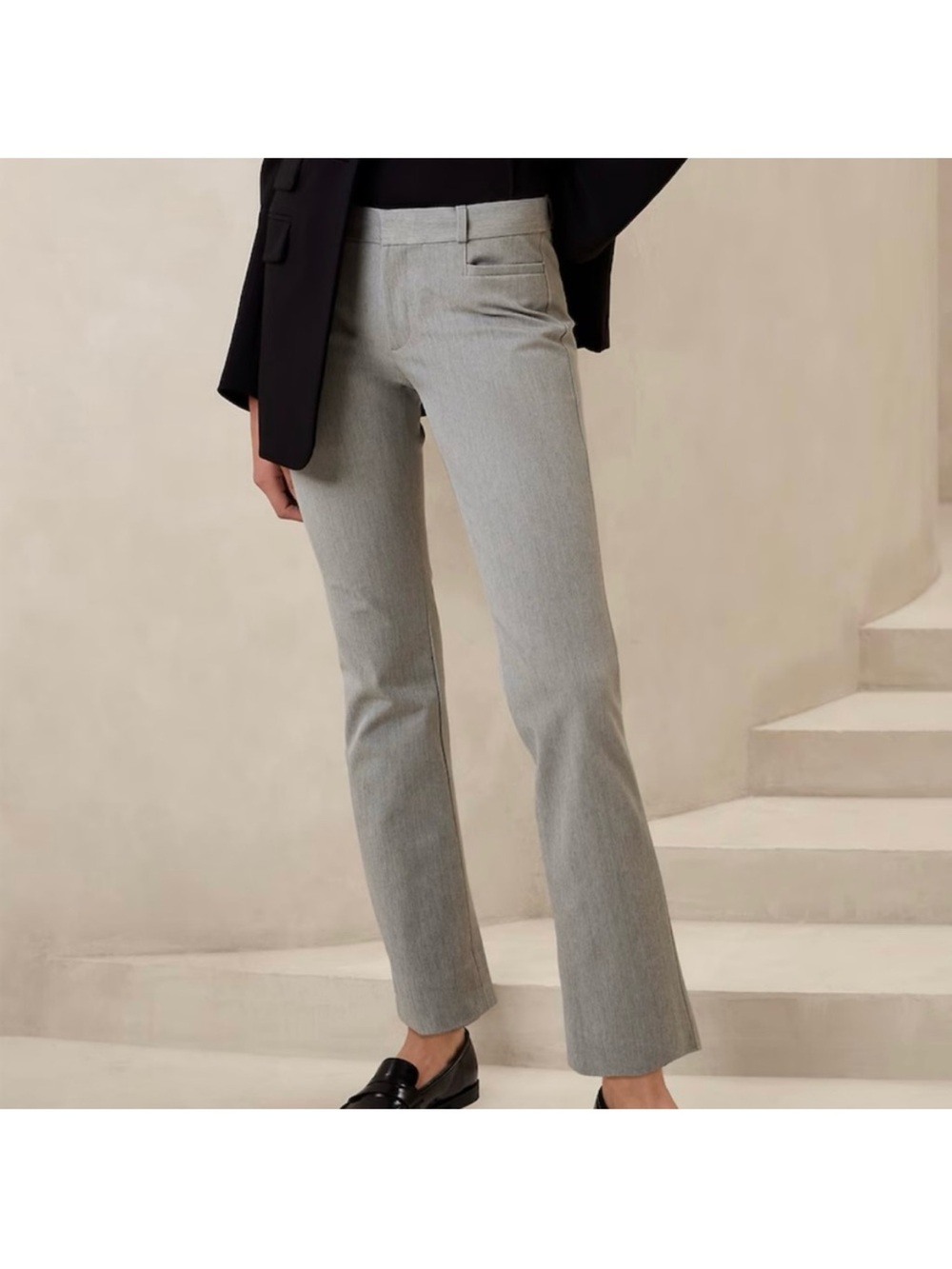 Banana Republic- Sloan Curvy Fit Pant- Heather Gray Size: 4